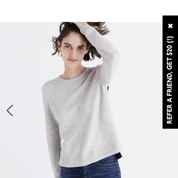 Madewell Backroad Button-Back Sweater in Colorblock - Picture 2 of 9